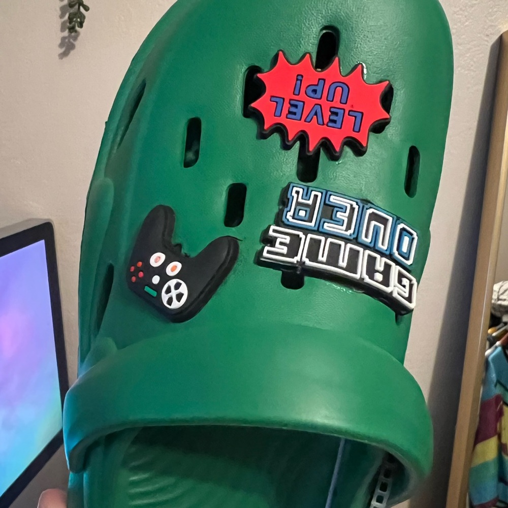 Green crocs look a like
